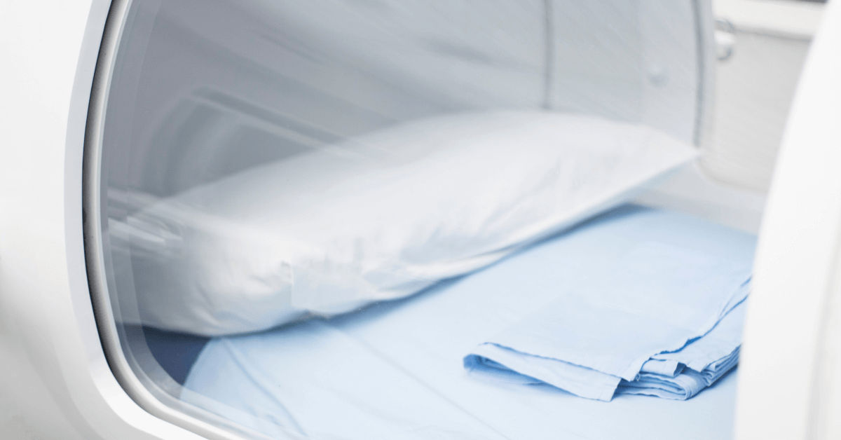 Hyperbaric Oxygen Therapy chamber at My Higher Healing in Southlake, TX